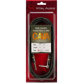 Vital Audio CAVAII for Guitar：ハイクォリティーギターケーブル VAII Cobalt-α CAVAII-3M S/L (2Pストレート/2P L型)(3m)《シールド》【ONLINE STORE】
