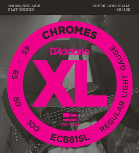 D'Addario ECB81SL Chromes - Flat Wound 《ベース弦》 ダダリオ