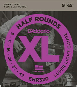 D'Addario EHR320 Half Rounds, Super Light, 09-42 sGLM^[t __I ylR|Xz(\t)