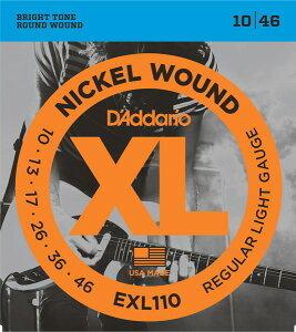 D'Addario EXL110 Nickel Wound, Regular Light, 10-46 sGLM^[t __I ylR|Xz