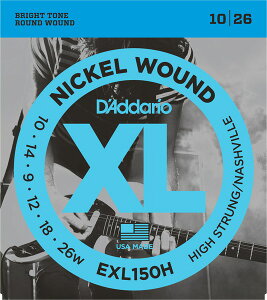 D'Addario EXL150H Nickel Wound, High-Strung/Nashville Tuning, 10-26 《エレキギター弦》 ダダリオ 【ネコポス】