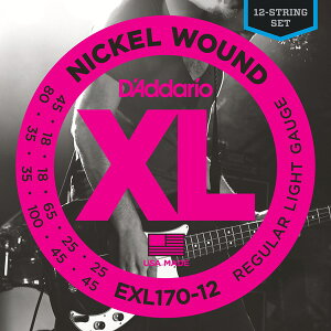 D'Addario EXL170-12 Nickel Round Wound 《ベース弦》 ダダリオ (ご予約受付中)