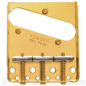 Fender 3-Saddle American Vintage Telecaster Bridge Assembly with Chromed-Brass Saddles (Gold) (���\���t��)