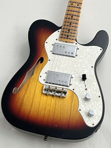 Fender Custom Shop yIXX!zLTD 1972 Telecaster Thinline Bleached 3 Tone Sunburst #CZ576630 2.82kgyG-CLUB aJXz