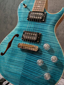 Paul Reed Smith(PRS)�y�u���ɏ�X�g���C�v!!�zSE Zach Myers Semi-Hollow Body Myers Blue #G109679�y3.18kg�z�y�y��!�z�y�r�ܓX�z