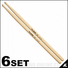 LERNI DRUM STICKS HICKORY STANDARD SERIES H-145AW（14.5mm×406mm）《ドラムスティック》【6セット】【ONLINE STORE】