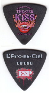 ESP L'Arc-en-Ciel tetsu TOUR 2007-2008 THEATER of KISS PICK (BK)yONLINE STOREz