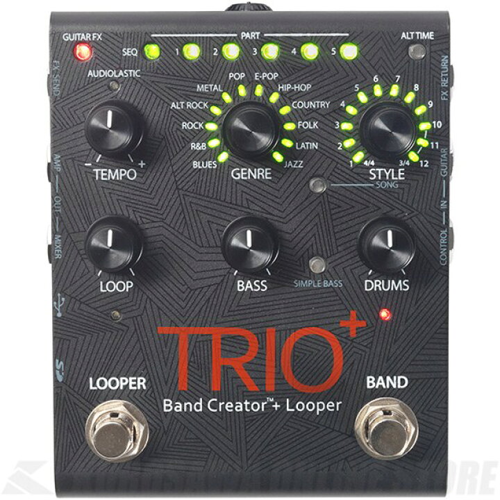 楽天市場】Digitech TRIO+ Band Creator plus Looper 《リズムマシン 