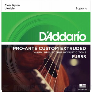 D'Addario Pro-Arte Custom Extruded Ukulele, Soprano EJ65S [EJ65S] �s�\�v���m�E�N�����p���t�y�l�R�|�X�z(���\���t��)