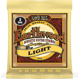 ERNIE BALL #3004 Earthwood Light 80/20 Bronze Acoustic Guitar Strings 3-Pack《アコースティックギター弦》【ネコポス】【ONLINE STORE】