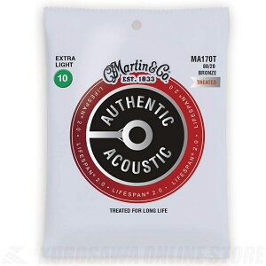 yX݌ɕi[zylR|XzMartin/}[eB MA170T-AUTHENTIC ACOUSTIC Treated with Lifespan-[Extra Light.010-.047]yG-CLUBaJ݌ɕiz