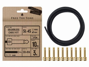 FREE THE TONE SL-4S-GD-10K [CU-416�p�\���_�[���X�v���OKit S�v���O10��/�P�[�u��3m (GOLD)]�yONLINE STORE�z