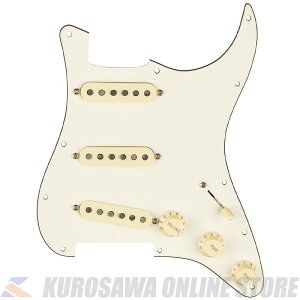 Fender Pre-Wired Strat Pickguard, Custom Shop Custom '69 SSS, Parchment 11 Hole PG (\t)yONLINE STOREz