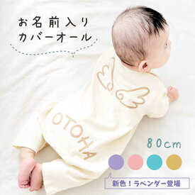 出産祝い ロンパース 名入れ ナチュラル エンジェル 80cm 女の子 男の子 名入り 半袖 ベビー 春 夏 おもしろ おしゃれ 春夏 ベビー服 服 ベビー ギフト お祝い 初節句 新生児 白 100日祝い ハーフバースデー 80 無地