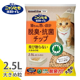 猫砂 花王 ニャンとも清潔トイレ 脱臭・抗菌チップ 大きめの粒 2.5L