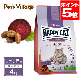 ハッピーキャット シニア シニア猫用 10歳以上 アトランティックサーモン 4kg 送料無料