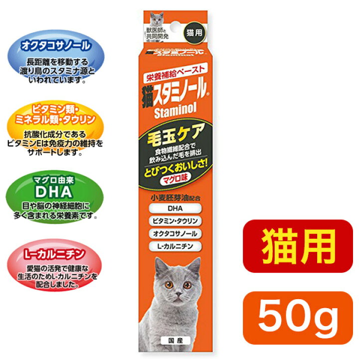 スタミノール猫用 食欲 50g 通販