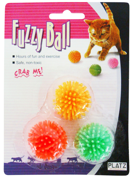 お気にいる】 プラッツ ファジーボール 3P  猫用 おもちゃ