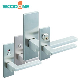 WOODONE レバーハンドルセット F型　シルバー 空錠 間仕切り錠 表示錠 鍵付錠（ 簡易シリンダー錠) ［ ZH11F1-B ZH11F2-B ZH11F3-B ZH11F4-B］ ウッドワン 部品部材 パーツ 部材 部品部材 ウッドワンレバー ZH11F1B ZH11F2B ZH11F3B ZH11F4B■レビュー特典あり！