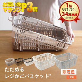 楽天34週連続1位「たためるレジかごバスケット™ 」容量30L 折りたたみ マイカゴ レジカゴ マイバスケット 買い物カゴ かばん エコバッグ スーパー ショッピングカート カーゴ コンパクト スリム 軽い 大容量 車載 場所を取らない 収納 伸縮 おしゃれ かわいい