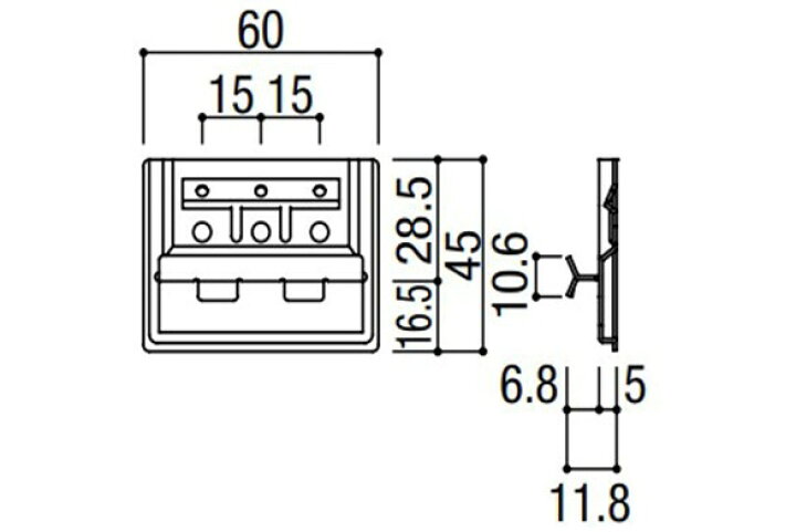 楽天市場】NICHIHA 留付け金具EX「JE555」【 50個入/袋】 上下接合部用 