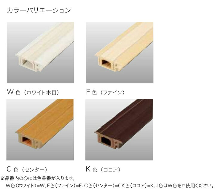 楽天市場】アイカ工業(株) 樹脂沓摺【 WO-6503□(L=900mm) WO-6504□(L 