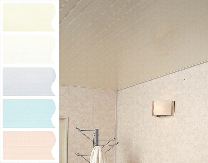 浴室用天井・壁装材　<br>「バスパネルEX　坪(2m)」　<br>有効幅300mm　<br>フクビ化学　<br>