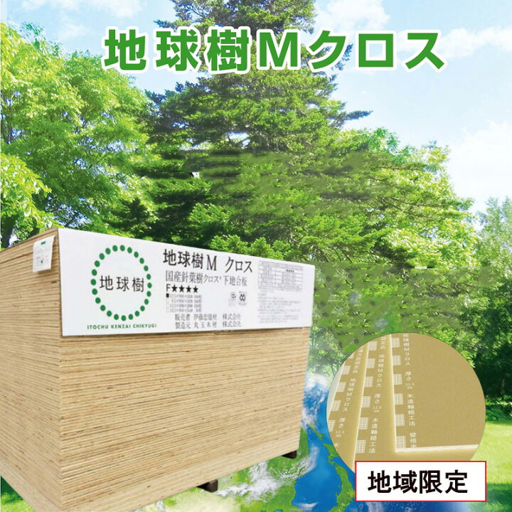 楽天市場】地球樹Mクロス 【 エリア限定】 クロス下地合板 耐力壁 
