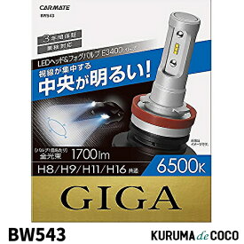 CARMATE カーメイト BW543 ヘッドライト フォグランプ GIGA E3400シリーズ H8/H9/H11/H16共通 6500K
