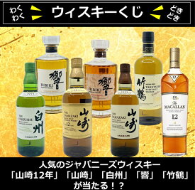 【送料無料】【第76弾】どきどき！わくわく！ウィスキーくじ　人気の「山崎12年」「山崎」「白州」「響」「竹鶴」「マッカラン」が当たるかも？！ウイスキーガチャ　ウイスキーくじ　福袋　ジャパニーズウィスキー　なかなかの高確率かと