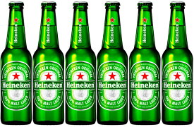 【父の日に】【送料無料】【6本】ハイネケン　ロングネック　瓶　ビール　330ml　6本セット Heineken　瓶ビール　家飲み　晩酌　瓶ビール好き　瓶ビールが旨い　晩酌　飲み会　家飲み　ホームパーティー　ギフト　プレゼント　お祝い
