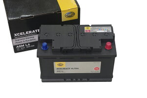 HELLA 高性能 AGM バッテリー 80Ah 12V AGML4 AGMLN4 8EB354810021 【24ヵ月または3万km保証】