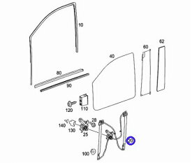 ベンツ W639 ビアノ V350／純正品 ウィンドレギュレター ドアレギュレター＋モーター付(フロント右)新品 639-720-0546