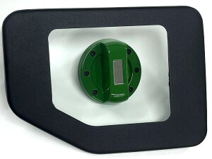 スズキ ジムニー JB64 JB74 シエラ 給油口カバー フューエルリッドカバー(強化ガラス)+給油キャップカバー(緑)