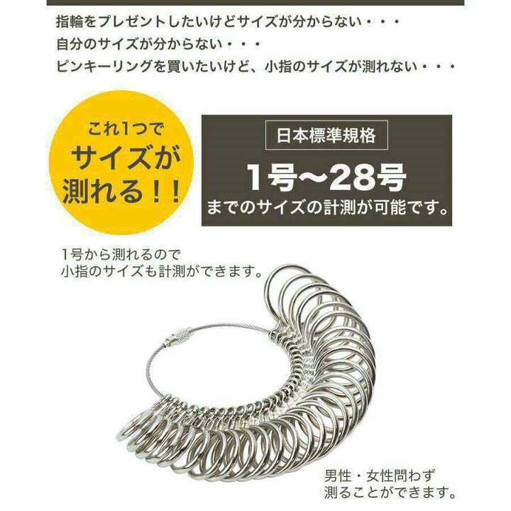限定特価 リングゲージ 1〜30号 指輪 サイズ 号数 計測 金属製 サイズゲージ リング ゲージ サイズ計測リング 日本標準規格 フルサイズ 