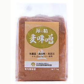 無添加味噌 国産特別栽培・麦味噌（麦みそ）　1kg×2個セット【沖縄・別送料】【無添加/天然醸造/無農薬栽培/麦みそ/非加熱/自然海塩/ヤマキ醸造】【海の精株式会社】【05P03Dec16】