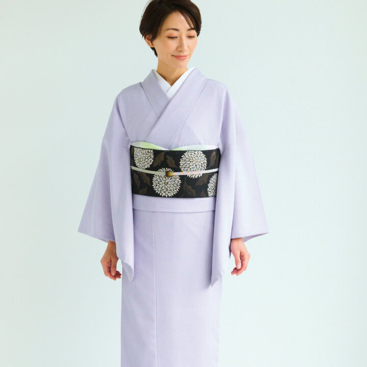 着物屋くるり 博多織 大人のへこ帯 ギター 白×ブルー 侵し 
