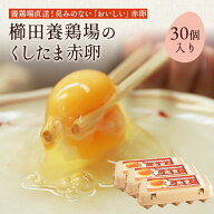 ＼臭みのないおいしい卵／くしたま 赤卵【30個入り(27個＋破卵保障3個)】櫛田養鶏場のこだわりの自家配合…
