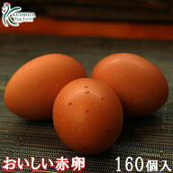 【普段使いにおススメ】☆業務用☆【送料無料】櫛田養鶏場のおいしい赤卵　くしたま　160個(140個＋20個…
