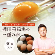 櫛田養鶏場のこだわりの卵三種食べ比べセット【名古屋コーチンの卵10個　くしたま赤卵10個　くしたま白卵…
