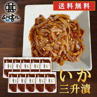いか三升漬 140g（10個セット） 送料無料 パウチタイプ 北海道 ピリ辛 イカ珍味 烏賊 さんしょうづけ お…