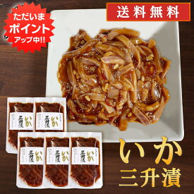 【SS期間中P2倍！】いか三升漬 140g（5個セット） 送料無料 パウチタイプ 北海道 ピリ辛 イカ珍味 烏賊 さんしょうづけ おつまみ 肴 お酒のおとも ご当地 お土産 お取り寄せ プレゼント ギフト 贈答 御中元 お中元 母の日 父の日