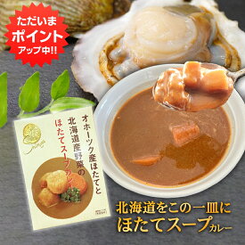 【SS期間中P2倍！】ほたてスープカレー 1食分 （1箱） レトルト 北海道産野菜 オホーツク産ホタテ ご当地 お土産 お取り寄せ プレゼント ギフト 贈答 御中元 お中元 母の日 父の日