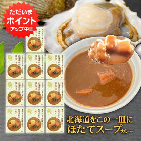 【マラソン期間中P2倍！】ほたてスープカレー 1食分 （10箱セット） レトルト 北海道産野菜 オホーツク産ホタテ ご当地 お土産 お取り寄せ プレゼント ギフト 贈答 御中元 お中元 御歳暮 お歳暮
