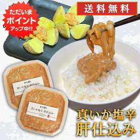 【SS期間中ポイント10倍！】真いか塩辛 肝仕込み 100g（2個セット） 送料無料 北海道産 イカゴロ塩辛 おつまみ イカの塩辛 海鮮珍味 しおから ご当地 お土産 お取り寄せ プレゼント ギフト 贈答 御中元 お中元 御歳暮 お歳暮