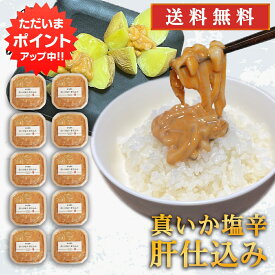 【SS期間中ポイント10倍！】真いか塩辛 肝仕込み 100g（10個セット） 送料無料 北海道産 イカゴロ塩辛 おつまみ イカの塩辛 海鮮珍味 しおから ご当地 お土産 お取り寄せ プレゼント ギフト 贈答 御中元 お中元 御歳暮 お歳暮