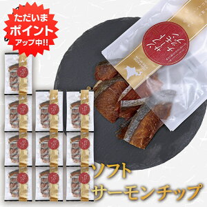 【マラソン期間中P5倍!】ソフトサーモンチップ 1袋 40g (10袋セット) 食べきりサイズ サーモン珍味 乾燥サーモン 北海道産珍味 おやつ珍味 酒の肴 乾きもの ソフトチップ 海産物スナック