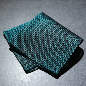 kuska クスカ ガルザチーフ グリーン ポケットチーフ 緑 国産 日本製 シルク 絹 手織り 職人 ギフト 贈答品 父の日 京都 丹後