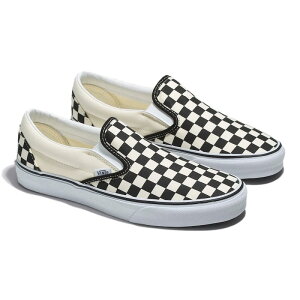 VANS /yVANSz oY CLASSIC SLIP-ON Xb| BLACK&WHITE CHECKERBOARD/WHITE