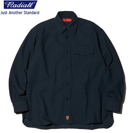定価25300円 20%OFF /RADIALL ラディアル HOT BOX - REGULAR COLLARED SHIRT L/S CPOシャツ NAVY